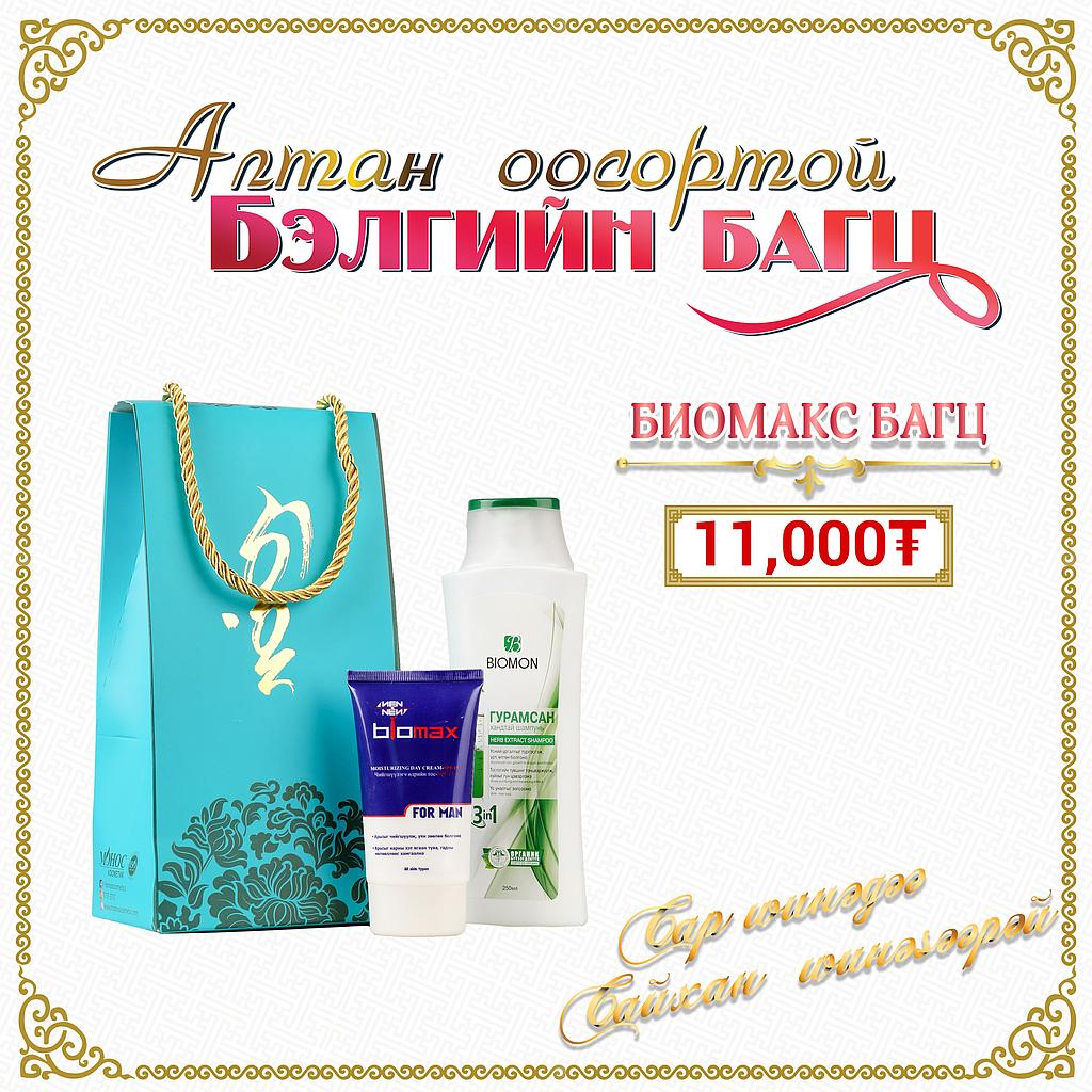 Биомон шампунь+Биомакс тос багц-3