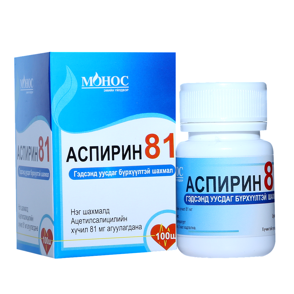 Аспирин 81мг №100