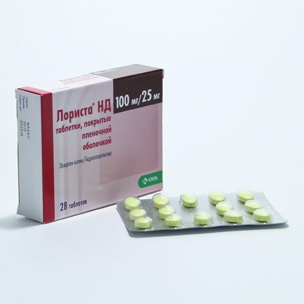 Лориста НД 100мг+25мг №28
