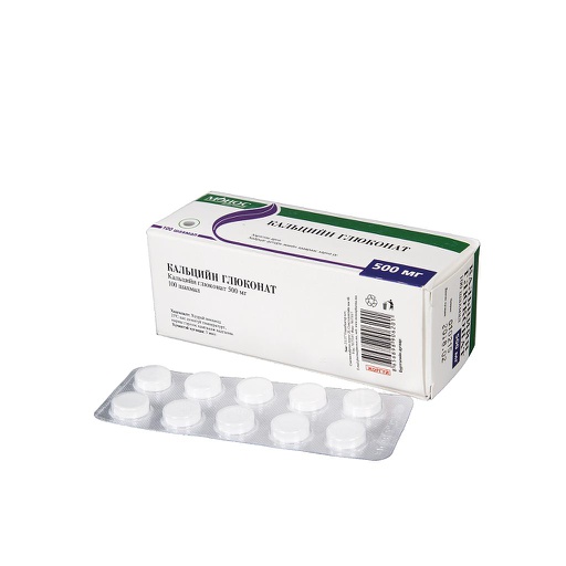[0100717] Кальцийн глюконат 500мг №10 шахмал - Монос Фарм ХХК