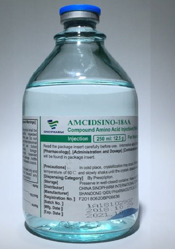 [0105666] Аминокомплекс Синоамцид-18АА 12.5г 250мл тарилгын шингэн - China Sinopharm international Corporation