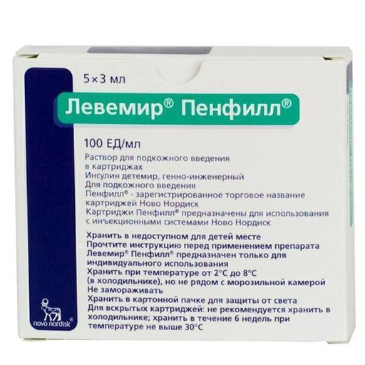 [0101439] Левемир 100ЕД/3мл №5 тарилгын уусмал - Novo Nordisk SA