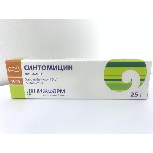 [0102308] Синтомицетин линимент 10%-25гр тосон түрхлэг - Нижфарм ОАО