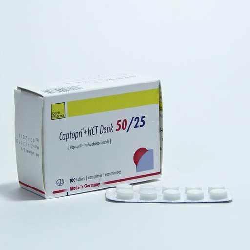 [0100165] Каптоприл НСТ-денк 50мг/25мг №100 шахмал - Denk Pharma GmbH & Co.KG