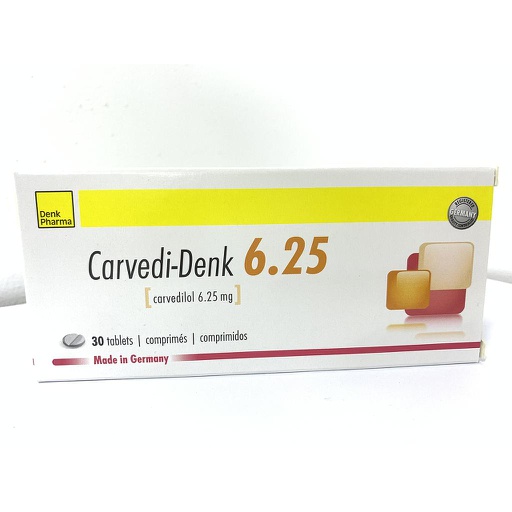 [0102568] Карведи-Денк 6.25мг №30 шахмал - Denk Pharma GmbH & Co.KG
