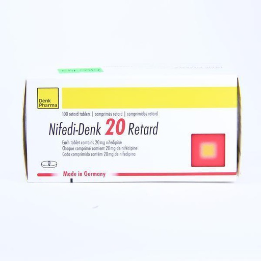 [0100792] Нифеди-Денк 20мг №100 шахмал - Denk Pharma GmbH & Co.KG