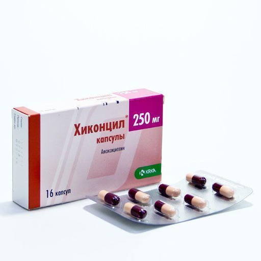 [0100394] Хиконцил 250мг №16 капсул - KRKA, tovarna zdravil, d.d