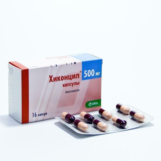 [0100505] Хиконцил 500мг №16 капсул - KRKA, tovarna zdravil, d.d