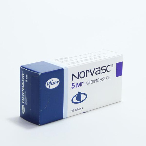 [0101444] Норваск 5мг №30 шахмал - Upjohn export b.v.