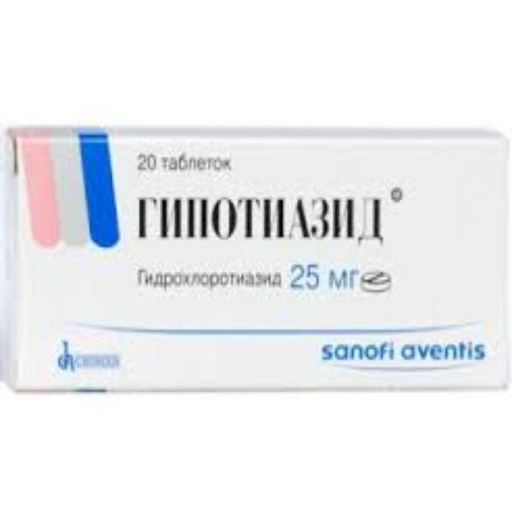 [0100416] Гипотиазид 25мг №20 шахмал - Sanofi-Aventis Private