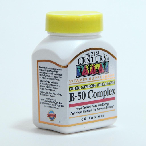 [0200119] Витамин В комплекс 50мг №60 шахмал - 21st Century Health Care, Inc