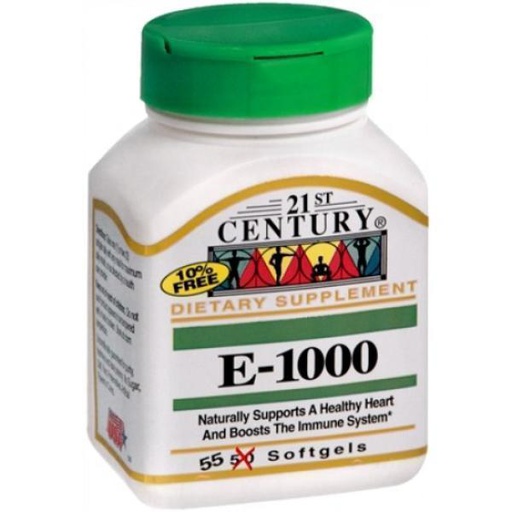 [0200075] Витамин Е 1000мг №55 капсул - 21st Century Health Care, Inc