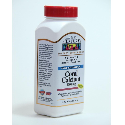 [0200105] Корал кальци 1000мг №120 шахмал - 21st Century Health Care, Inc