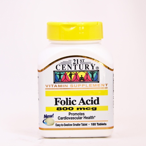 [0200262] Фолийн хүчил 800мкг №180 шахмал - 21st Century Health Care, Inc